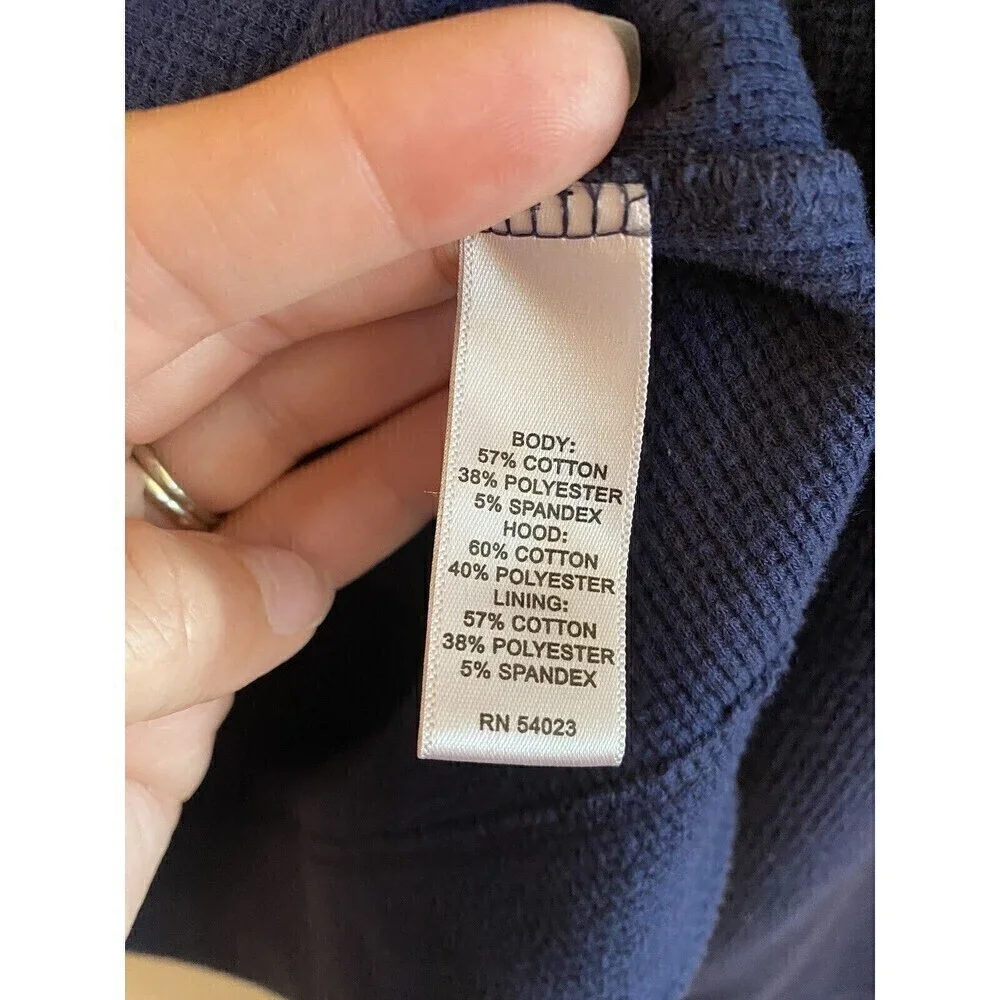 Banana Republic Men’s Blue Thermal Top With Hood Sz.L